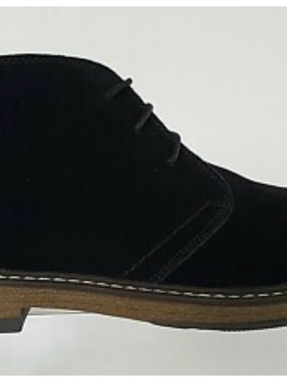 Joseph Abboud Black Suede Chukka Boots with Brown Sole